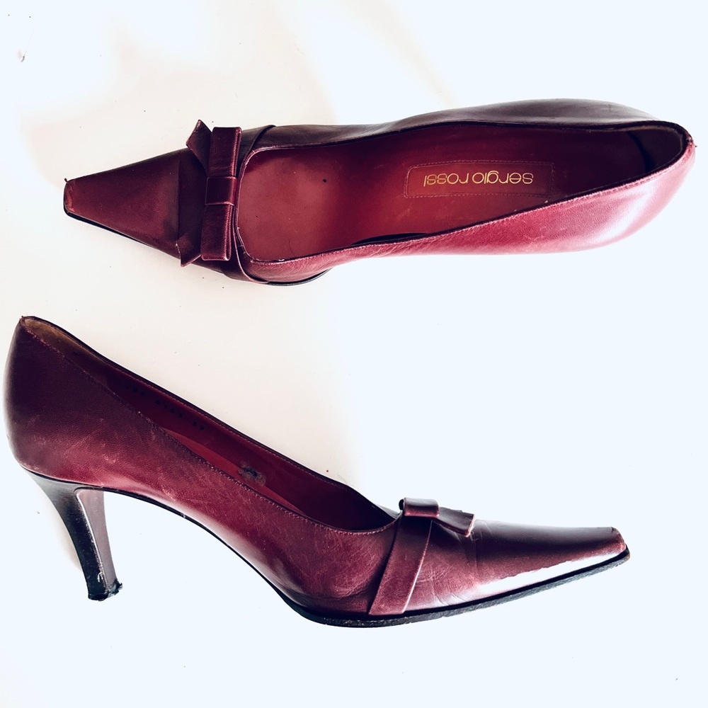Sergio Rossi Women's Burgundy Heels Size 39